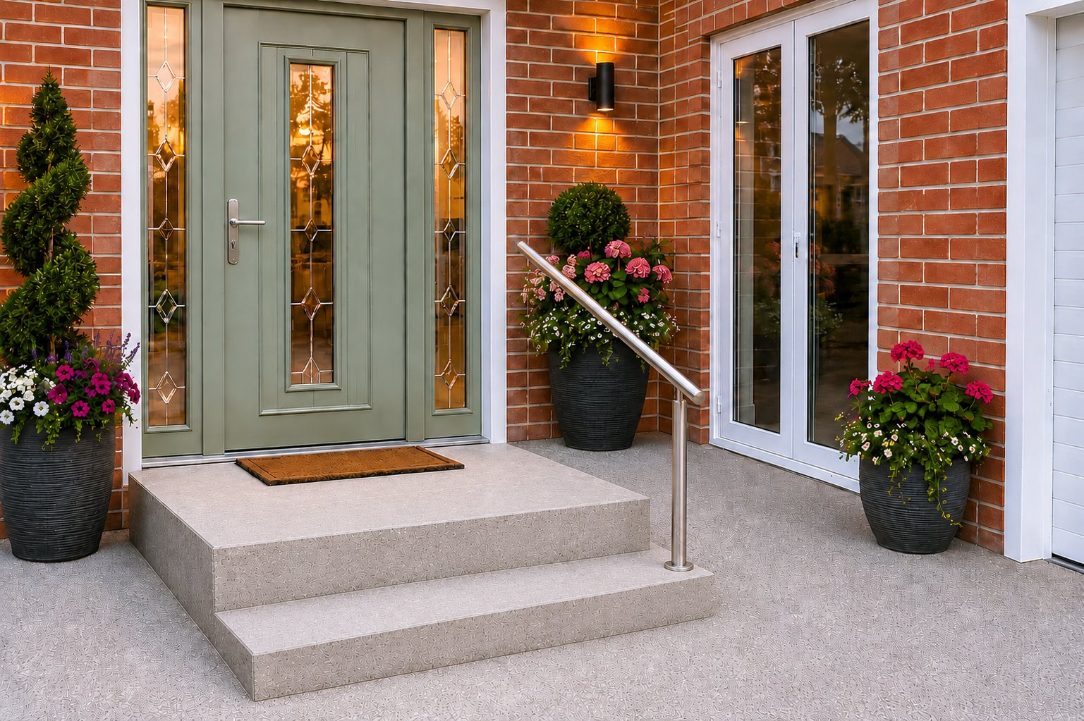 2 Steps β 1 Side handrail installation