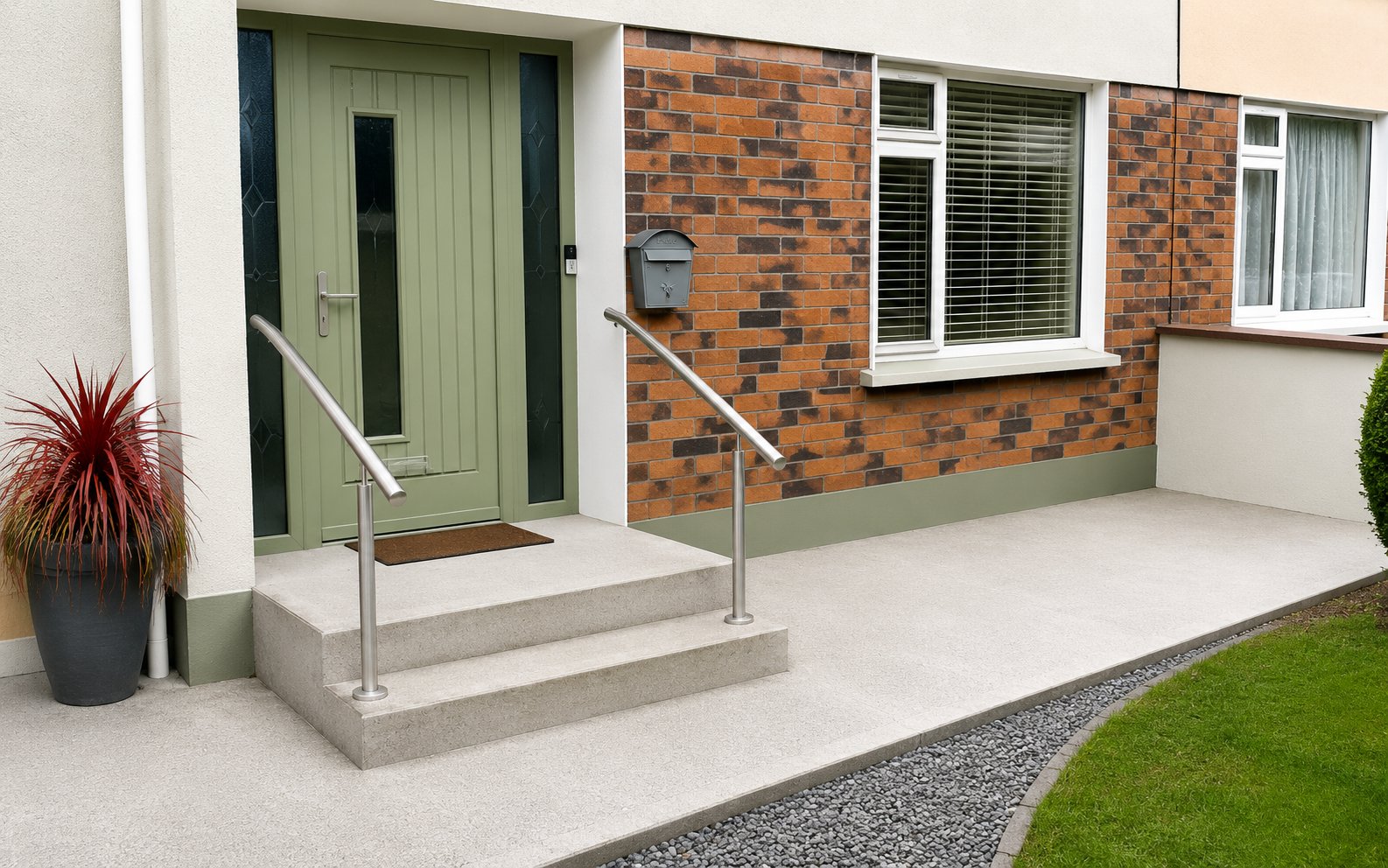 2 Steps β 2 Sides handrail installation