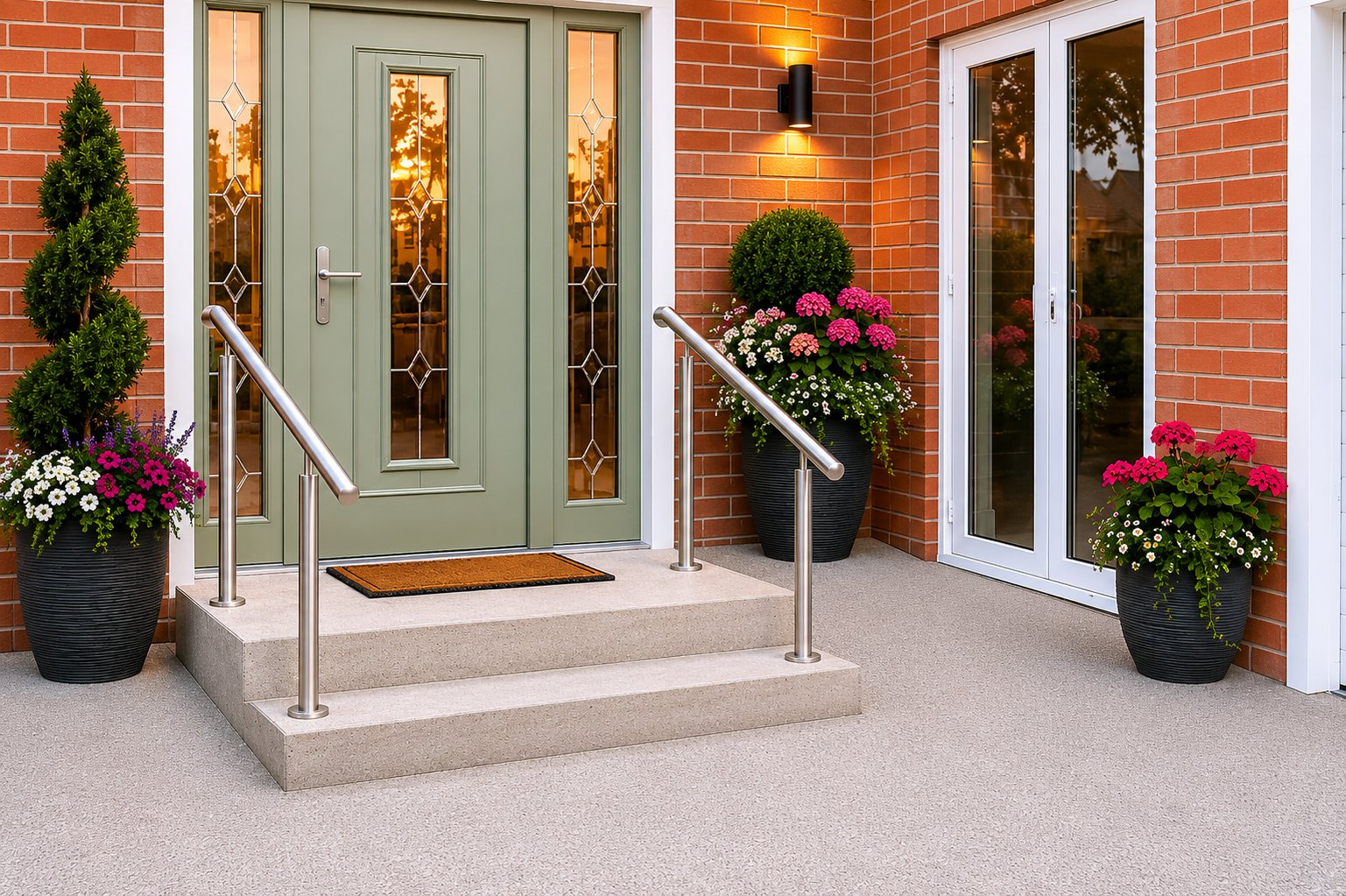 2 Steps β 2 Sides handrail installation