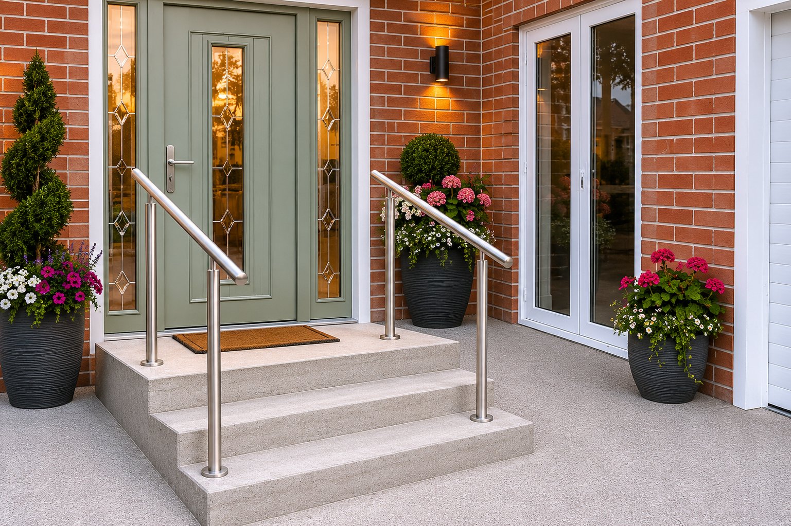 3 Steps β 2 Sides handrail installation